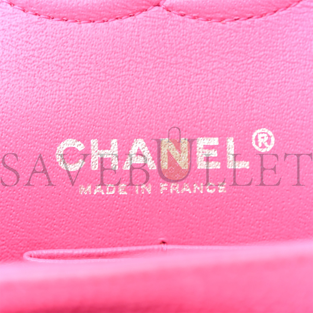 CHANEL IRIDESCENT CAVIAR QUILTED MEDIUM DOUBLE FLAP LIGHT GOLD PINK (25*15*6cm)